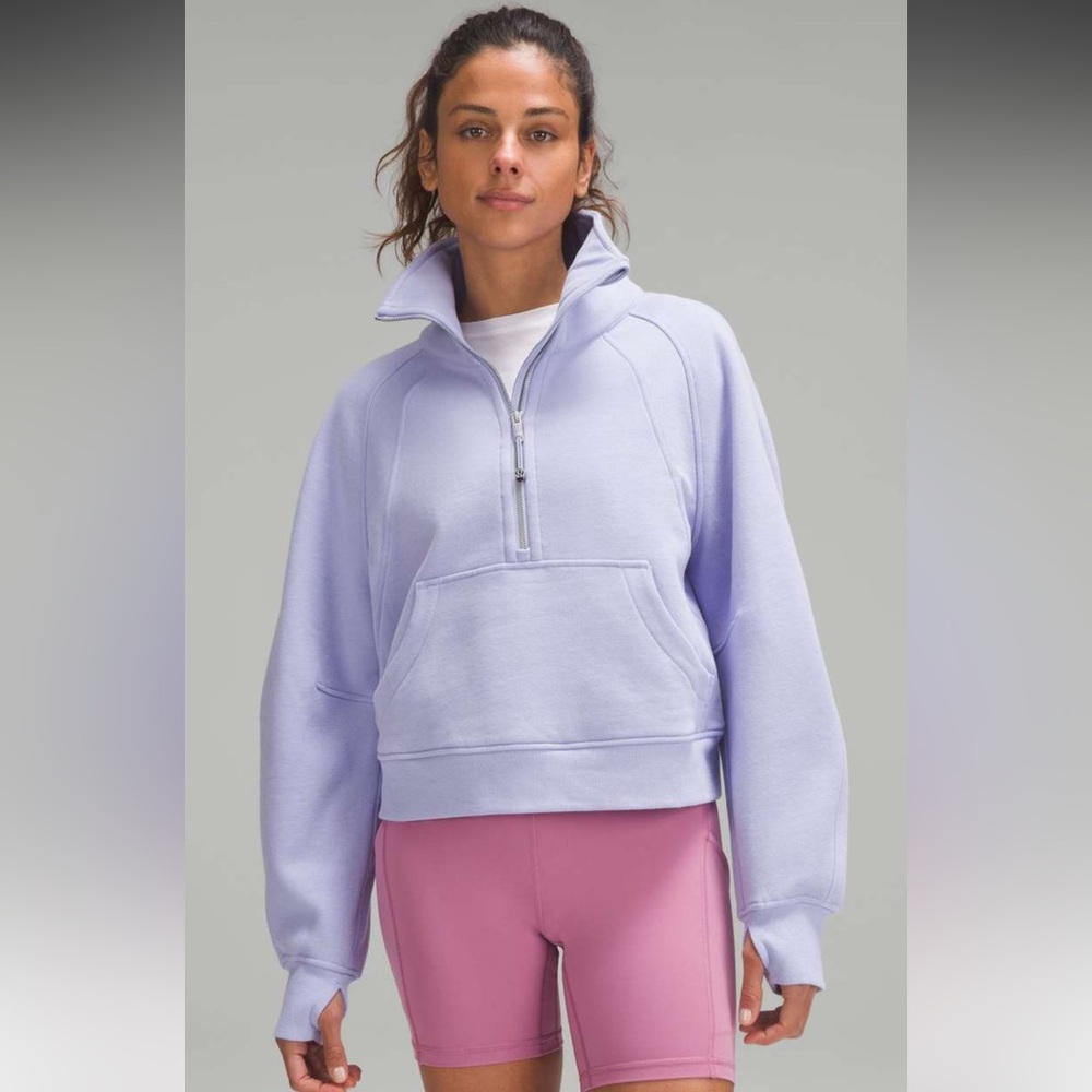 NWT!🍋Lululemon Scuba Oversized Funnel Neck Half Zip🍋X-Small/Small. Lilac Smoke - Picture 2 of 15